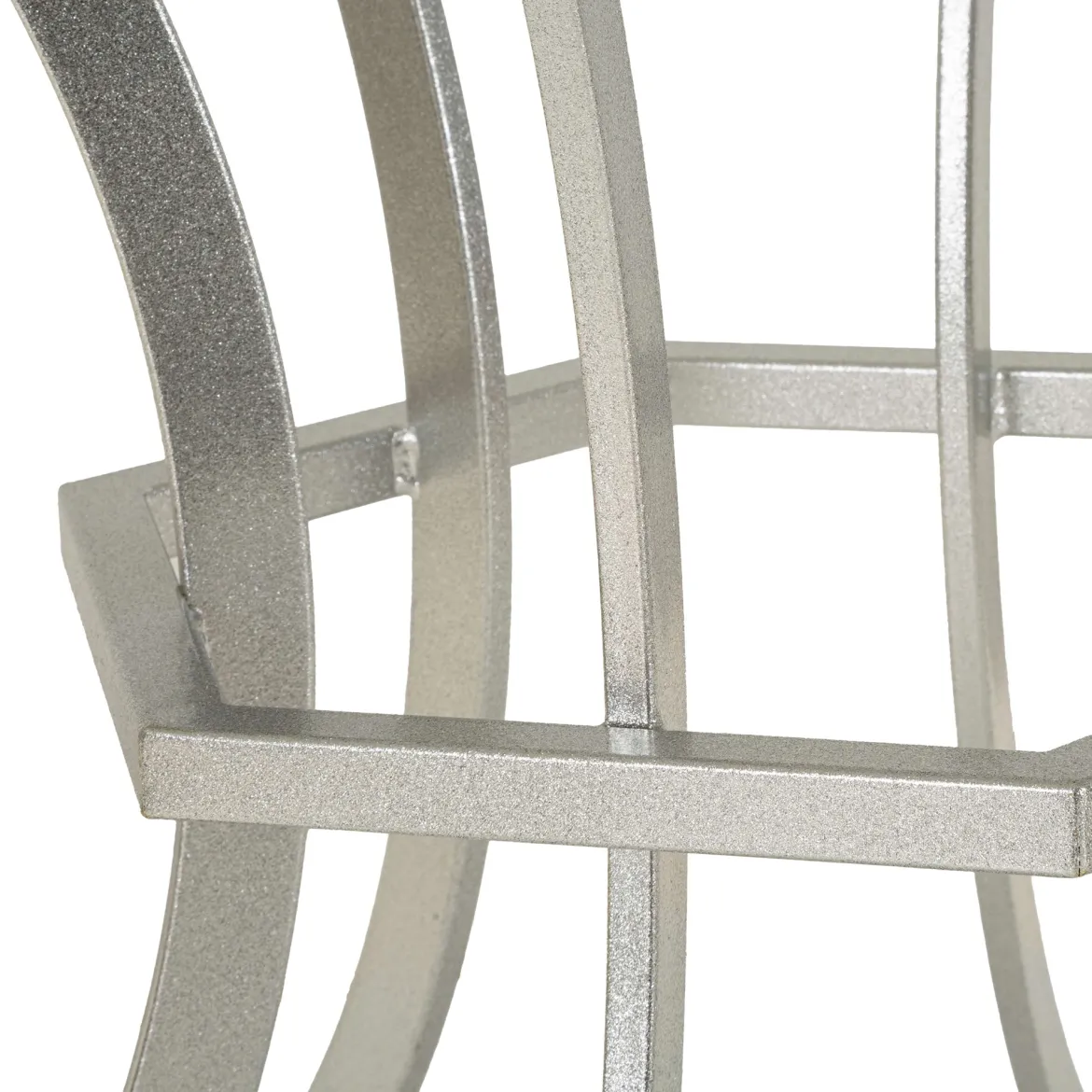 Tavolo Fisso Bianco Marmo Argento 2 Posti Piano Effetto Marmo 100x100x77h cm, Forma Rotondo - Otmar