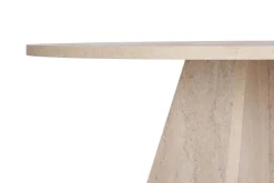 Tavolo Fisso Bianco Marmo 4 Posti Forma Rotondo 120x120x75h cm, Peso Supportato 60 kg - Racale