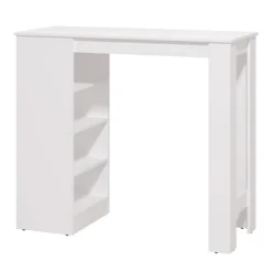 Tavolo Fisso Bianco 2 Posti Forma Rettangolare 120x50x105h cm, Materiale Piano in Legno Nobilitato - Sedriano