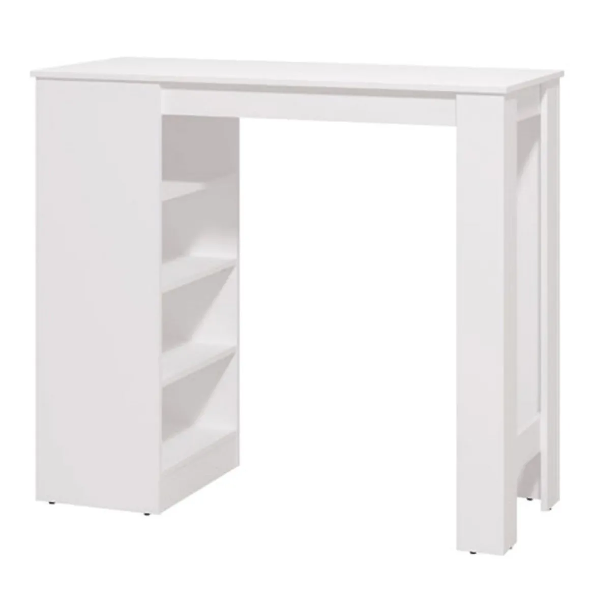 Tavolo Fisso Bianco 2 Posti Forma Rettangolare 120x50x105h cm, Materiale Piano in Legno Nobilitato - Sedriano