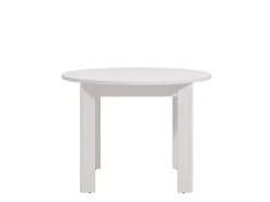 Tavolo Fisso Bianco 4 Posti Forma Rotondo 106.5x106.5x76.5h cm, Materiale Piano in Legno Nobilitato - Gorlago