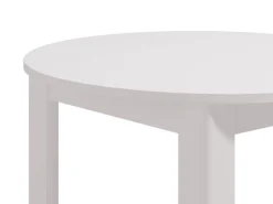 Tavolo Fisso Bianco 4 Posti Forma Rotondo 106.5x106.5x76.5h cm, Materiale Piano in Legno Nobilitato - Gorlago
