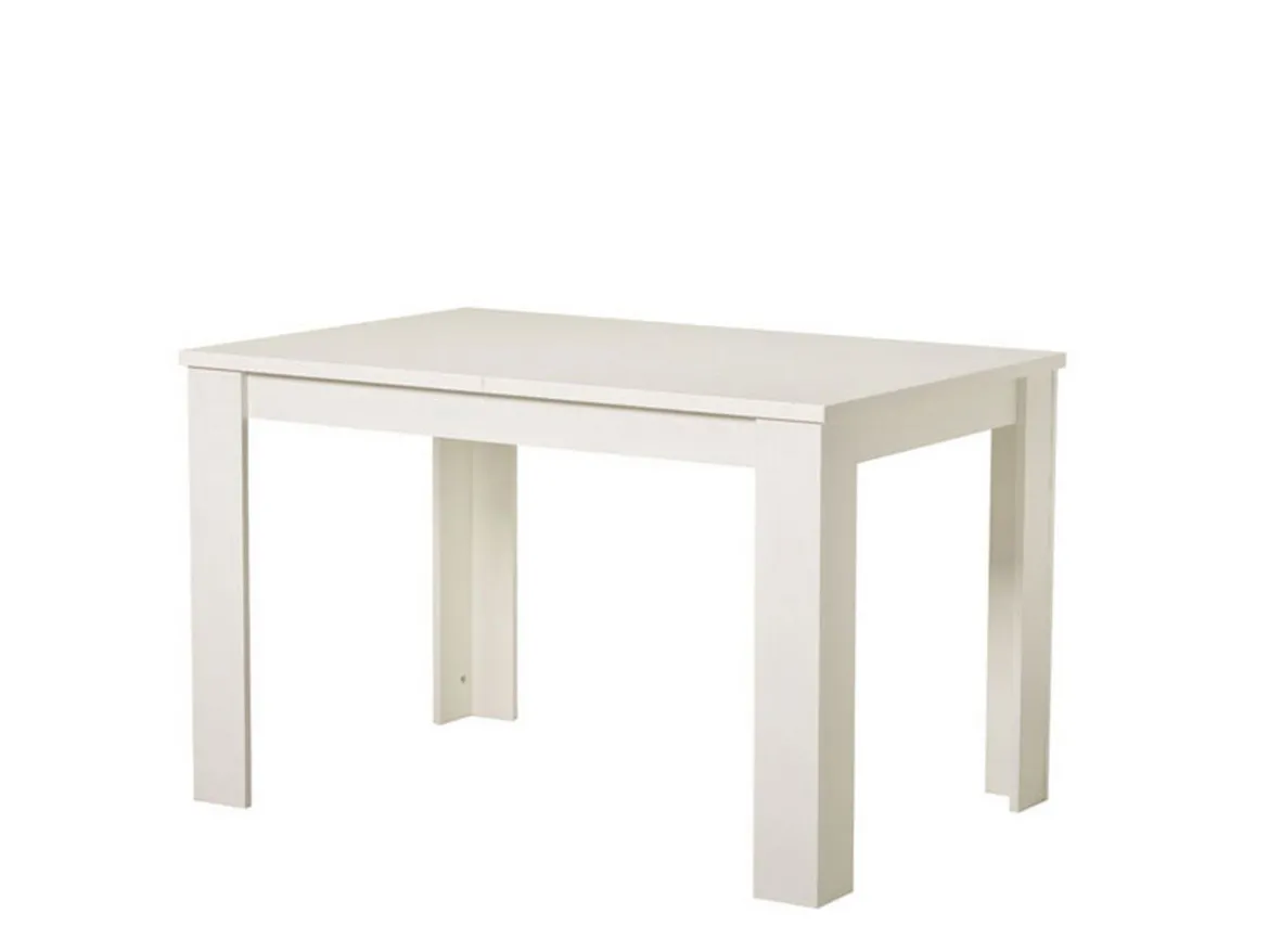 Tavolo Fisso Bianco 6 Posti Forma Rettangolare 120x80x74.5h cm, Materiale Piano in Legno Nobilitato - Uscio