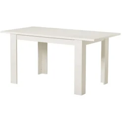 Tavolo Fisso Bianco 6 Posti Forma Rettangolare 120x80x74.5h cm, Materiale Piano in Legno Nobilitato - Uscio