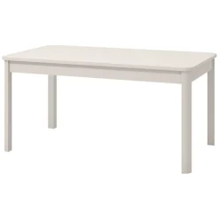 Tavolo Fisso Bianco 6 Posti Forma Rettangolare 160x90.5x76.5h cm, Materiale Piano in Legno Nobilitato - Tonara