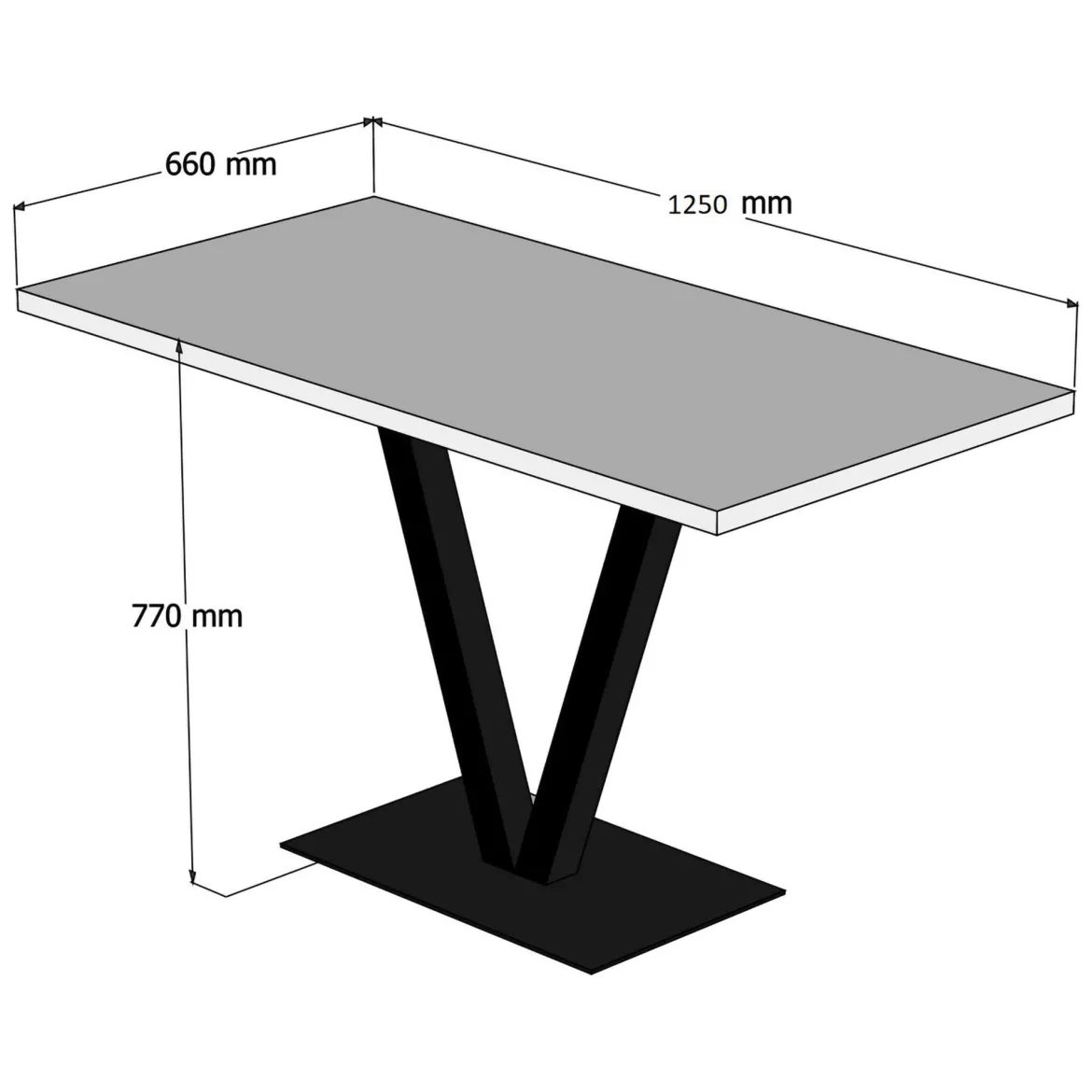 Tavolo Fisso Marrone Noce Nero Antracite 6 Posti Forma Rettangolare 145x88x75h cm, Peso Supportato 120 kg - Viverone