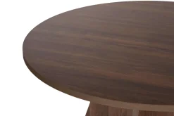 Tavolo Fisso Marrone Noce 4 Posti Forma Rotondo 120x120x75h cm, Peso Supportato 60 kg - Racale