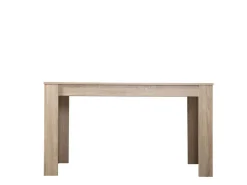 Tavolo Fisso Marrone Rovere Bianco 6 Posti Forma Rettangolare 135x80.5x74.5h cm, Colore Struttura Bianco - Simala