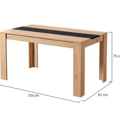 Tavolo Fisso Marrone Rovere Nodi 2 Posti Forma Rettangolare 120x50x105h cm, Materiale Piano in Legno Nobilitato - Sedriano