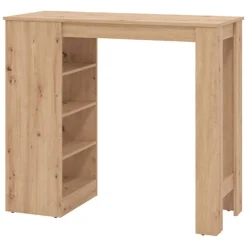 Tavolo Fisso Marrone Rovere Nodi 2 Posti Forma Rettangolare 120x50x105h cm, Materiale Piano in Legno Nobilitato - Sedriano