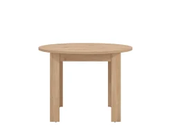 Tavolo Fisso Marrone Rovere Nodi 4 Posti Forma Rotondo 120x120x75h cm, Peso Supportato 60 kg - Racale