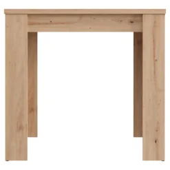 Tavolo Fisso Marrone Rovere Nodi 6 Posti Ripiano Effetto Dogato 80x80x76h cm, Forma Quadrato - Trosa