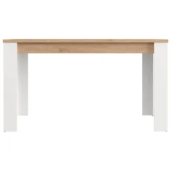 Tavolo Fisso Marrone Rovere Nodi Bianco Opaco 8 Posti Forma Rettangolare 160x80x77h cm, Sfumatura Colore Struttura Rovere Nodi - Senn
