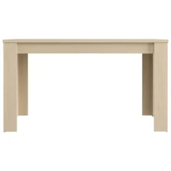 Tavolo Fisso Marrone Rovere 6 Posti Ripiano Effetto Dogato 135x80x76h cm, Forma Rettangolare - Luarca