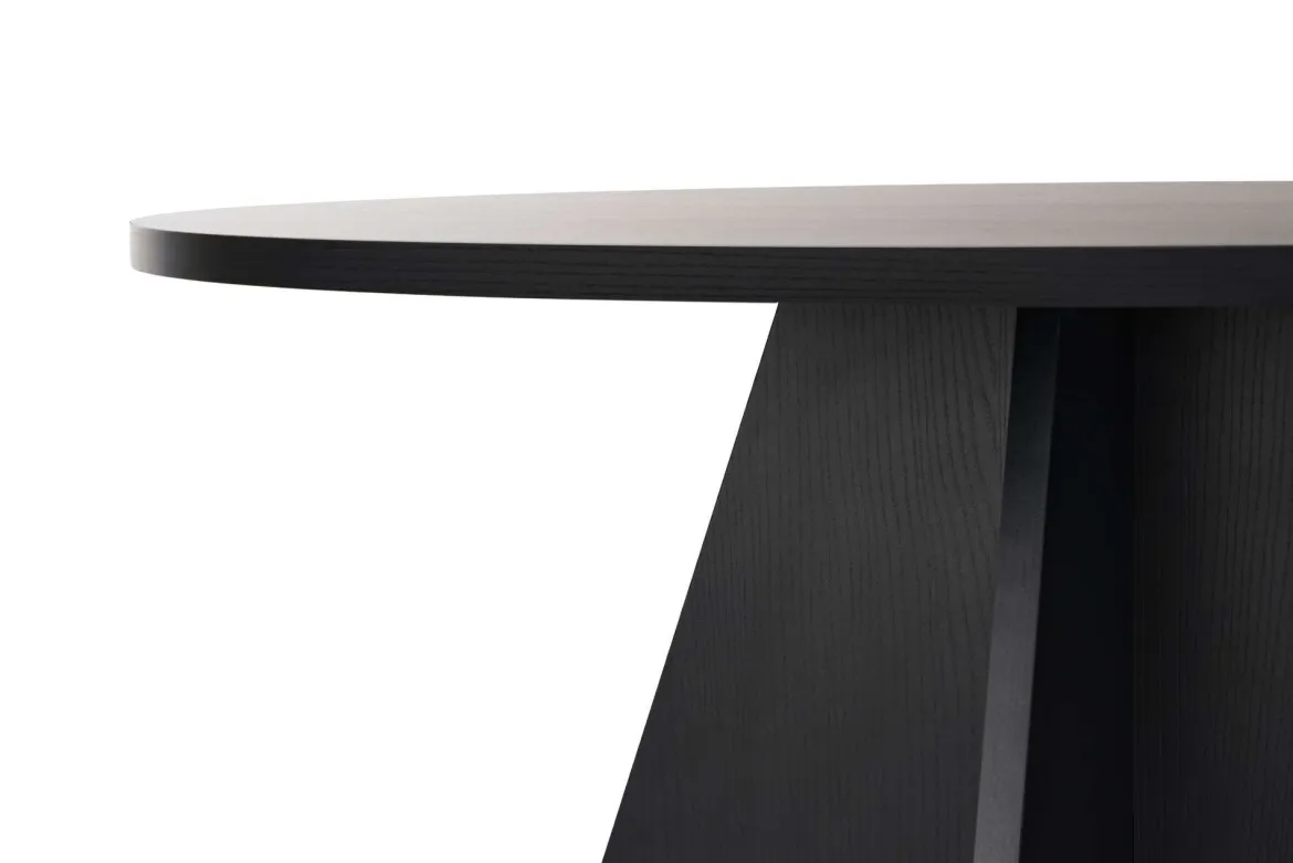 Tavolo Fisso Nero 4 Posti Forma Rotondo 120x120x75h cm, Peso Supportato 60 kg - Racale