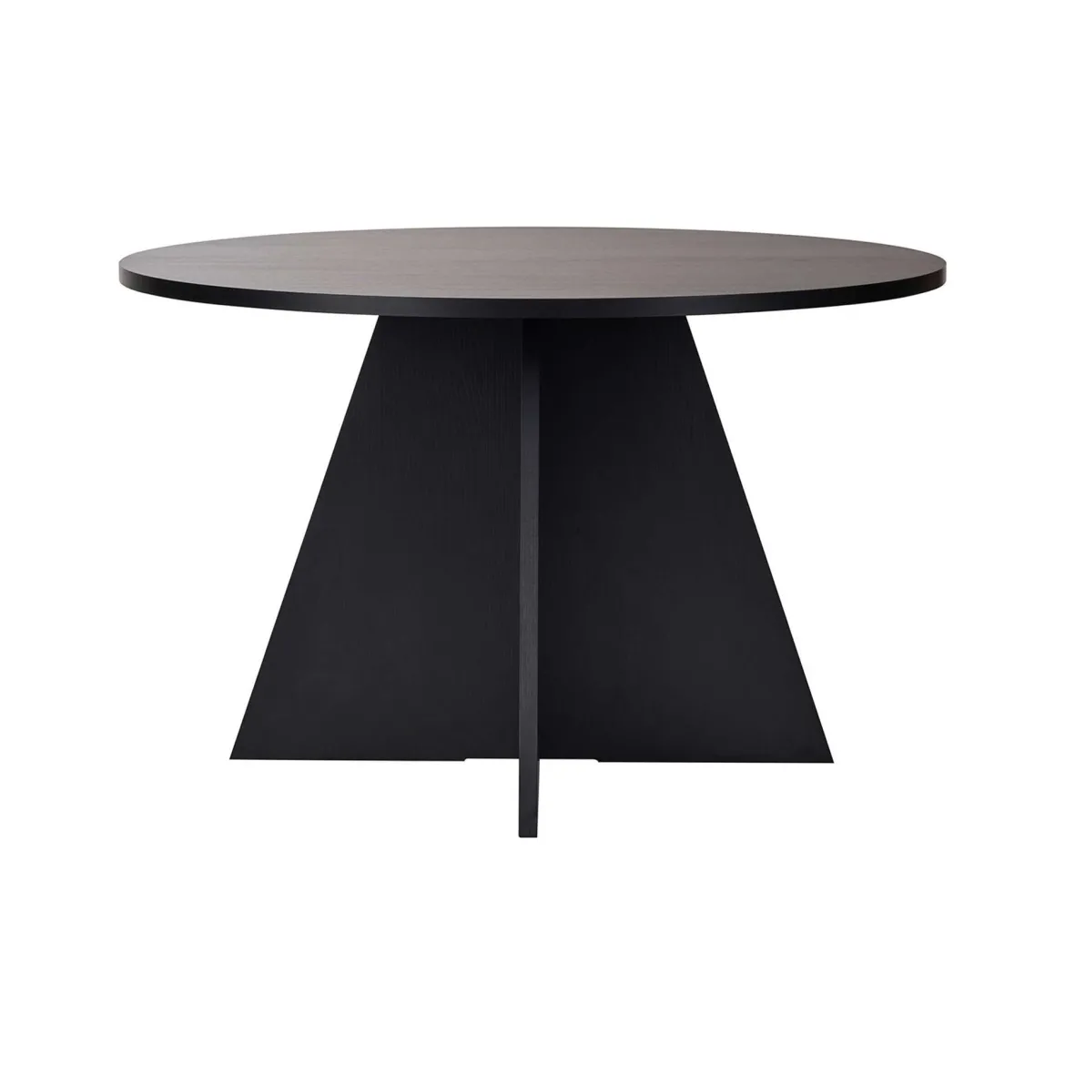Tavolo Fisso Nero 4 Posti Forma Rotondo 120x120x75h cm, Peso Supportato 60 kg - Racale