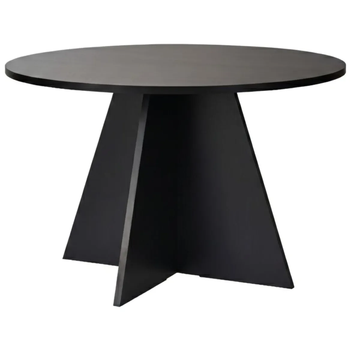 Tavolo Fisso Nero 4 Posti Forma Rotondo 120x120x75h cm, Peso Supportato 60 kg - Racale