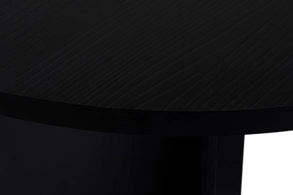 Tavolo Fisso Nero 6 Posti Forma Ovale 180x89.5x75h cm, Peso Supportato 70 kg - Monterano