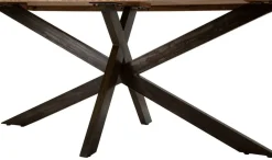 Tavolo gambe intrecciate rettangolare 9 posti marrone e nero 180x90cm - Deller