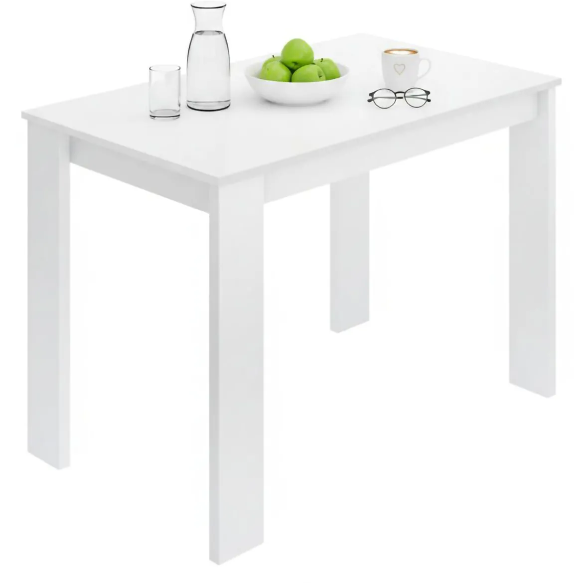 Tavolo moderno rettangolare 6 posti bianco 110x67cm - Amaranthya