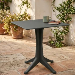 Tavolo per terrazzo 6 posti 70x70cm antracite - Agostini