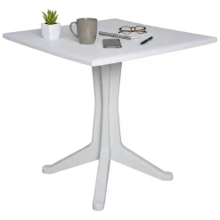 Tavolo per terrazzo 6 posti 70x70cm bianco - Agostini