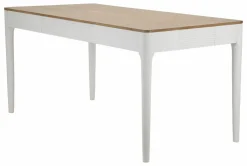 Tavolo rettangolare 8 posti bianco e marrone 180x60cm - Dindga