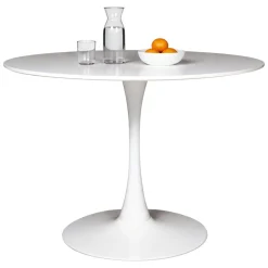 Tavolo rotondo minimal 4 posti bianco 100x100cm - Anubis