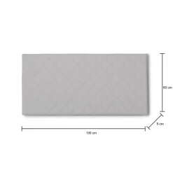 Testiera letto Acca, Cm 130x60, Bianco