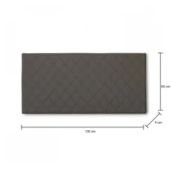 Testiera letto Acca, Cm 130x60, Tortora