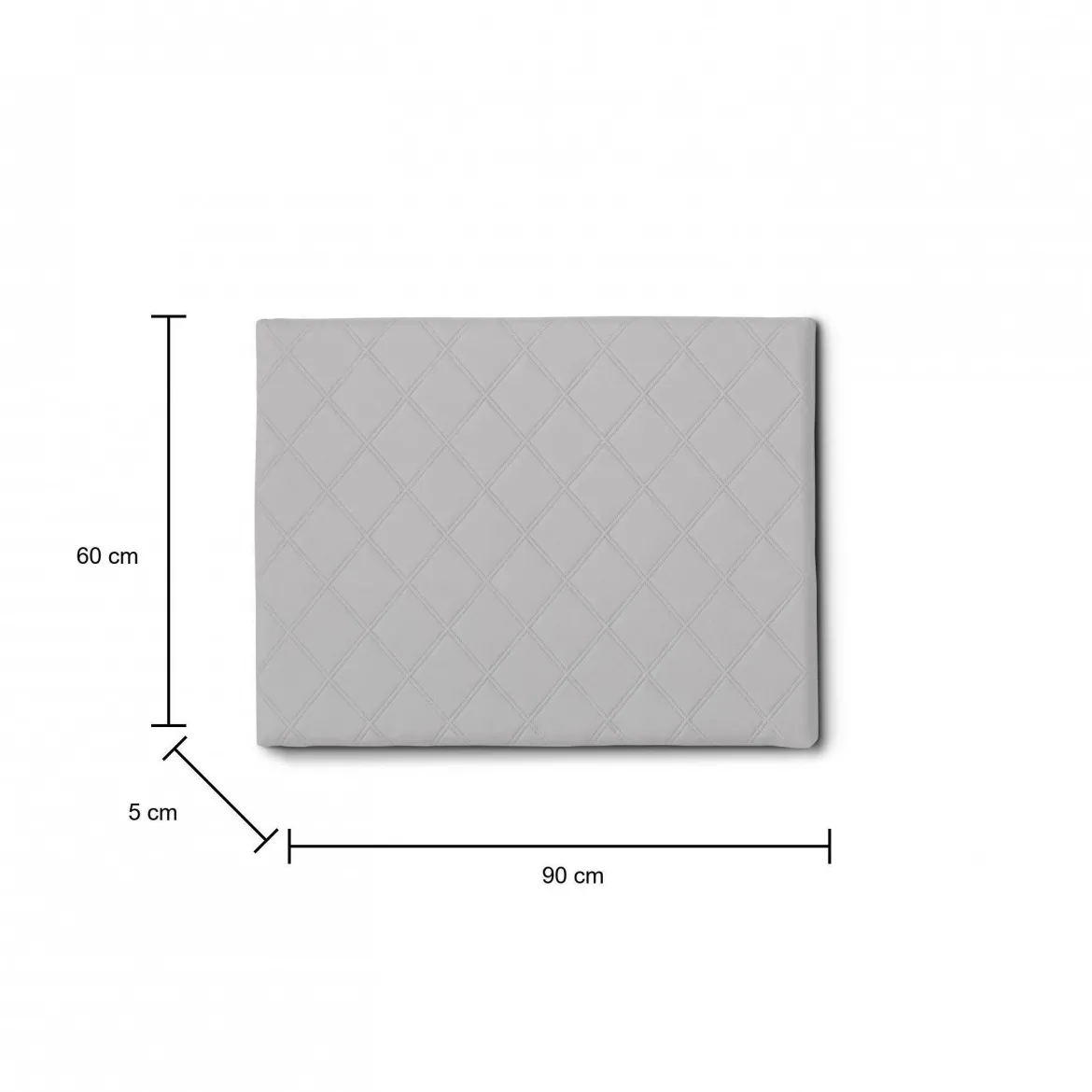 Testiera letto Arak, Cm 90x60, Bianco