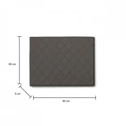 Testiera letto Arak, Cm 90x60, Tortora