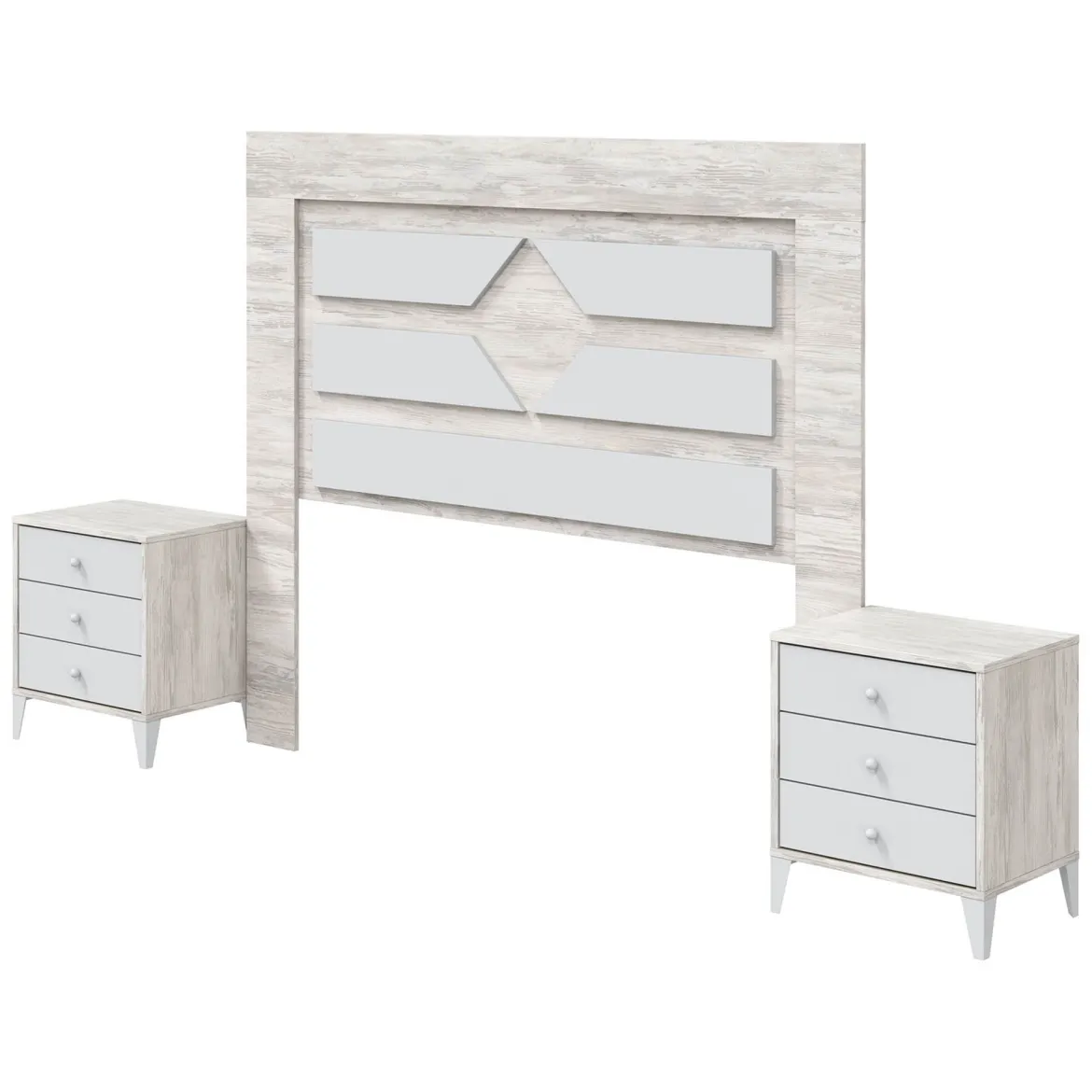 Testiera Letto Bianco Bianco Anticato Matrimoniale Colore Struttura Bianco 160x2.5 cm, Sfumatura Colore Struttura Anticato - Catino