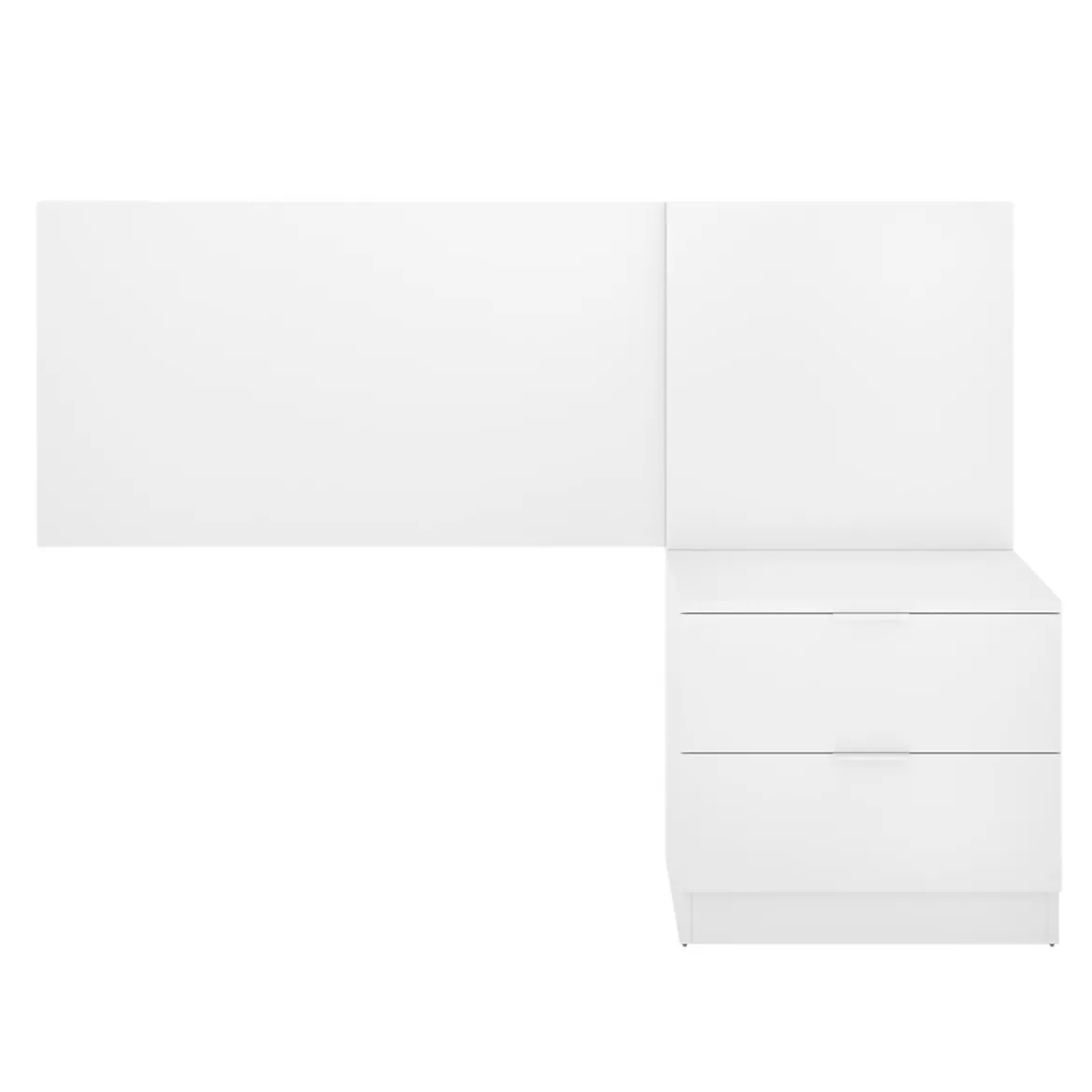 Testiera Letto Bianco Marrone Rovere Matrimoniale Colore Struttura Marrone 248x34.2 cm, Sfumatura Colore Struttura Rovere - Trudy