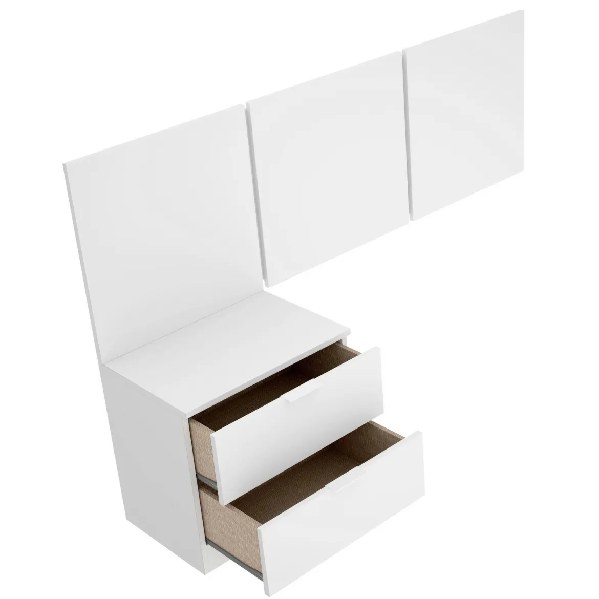 Testiera Letto Bianco Matrimoniale 157x34.2 cm, - Chanhom