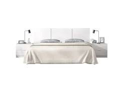 Testiera Letto Bianco Matrimoniale 256.8x34.2 cm, - Oliwa
