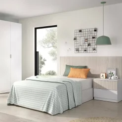 Testiera Letto Marrone Marrone Rovere Singolo Colore Struttura Marrone 146x34.2 cm, Sfumatura Colore Struttura Rovere - Omeka
