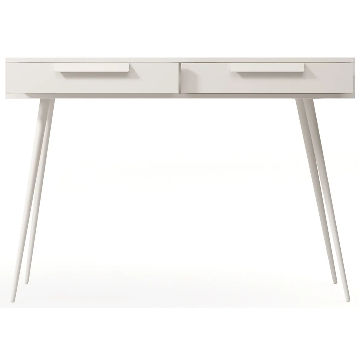 Toeletta Beige Cashmere 2 Cassetti Sfumatura Colore Ripiano Cashmere 187x40x52h cm, Materiale Struttura in Metallo - Katilaka
