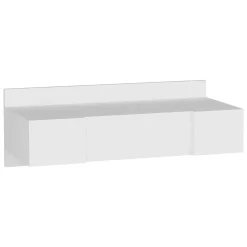 Toeletta Bianco Specchio Incluso 3 Ante 100x39x33h cm, Materiale Piano in Legno Nobilitato - Selci
