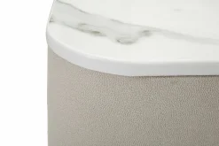 Toeletta moderna porta trucchi 120x40x75h cm crema e oro - Apoteosi