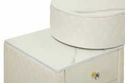 Toeletta shabby elegante 120x40x75h cm bianco e oro - Guidobono