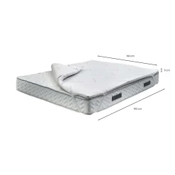 Topper matrimoniale Alcatron, 100% Made in Italy, 160x190xh5 cm
