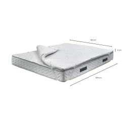 Topper matrimoniale Andalu, 100% Made in Italy, 160x200xh5 cm