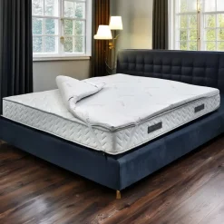 Topper piazza e mezza Adalpina, 100% Made in Italy, 120x200xh5 cm