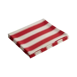 Tovaglia rettangolare no stiro 240x140 cm, beige e rosso scuro - Equilibrista - By Sarah Balivo