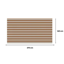 Tovaglia rettangolare no stiro 270x140 cm, beige e rosso scuro - Equilibrista - By Sarah Balivo