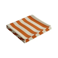 Tovaglia rettangolare no stiro 320x140 cm, arancione e beige - Trapezista - By Sarah Balivo