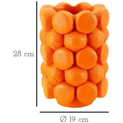 Vaso Arancione Disegni con Arance Diametro 13.5 cm, - Galikale