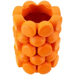 Vaso Arancione Disegni con Arance Diametro 13.5 cm, - Galikale