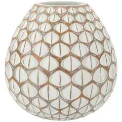 Vaso Beige Bianco Crema Colore Struttura Bianco Diametro 10.5 cm, Sfumatura Colore Struttura Crema - Bareti